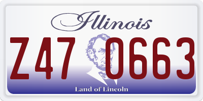IL license plate Z470663