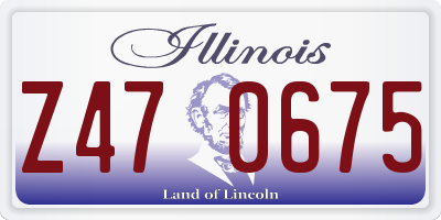 IL license plate Z470675