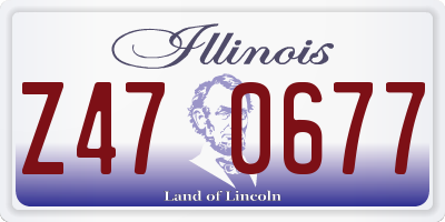 IL license plate Z470677