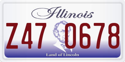 IL license plate Z470678