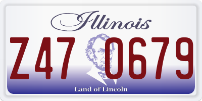 IL license plate Z470679