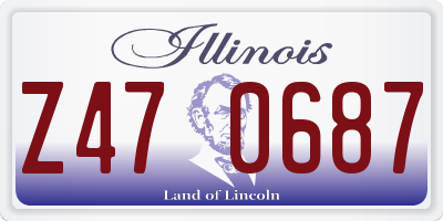 IL license plate Z470687