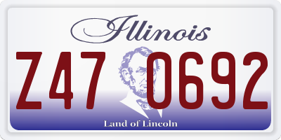IL license plate Z470692