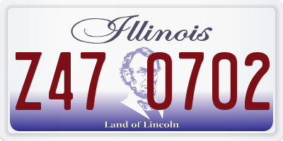 IL license plate Z470702