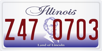 IL license plate Z470703