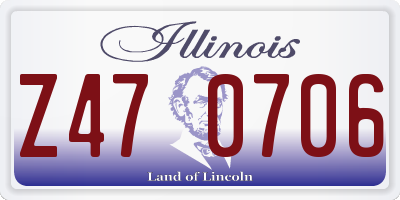 IL license plate Z470706