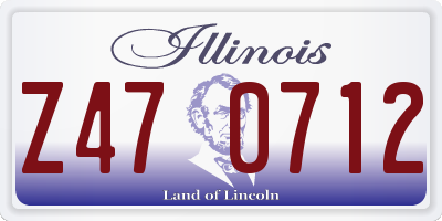 IL license plate Z470712