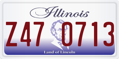 IL license plate Z470713