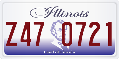 IL license plate Z470721