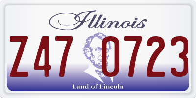 IL license plate Z470723