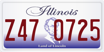 IL license plate Z470725