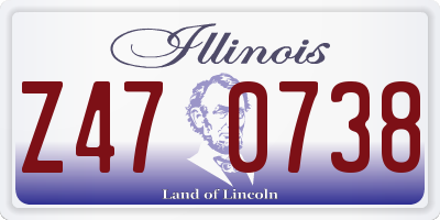 IL license plate Z470738
