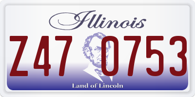 IL license plate Z470753