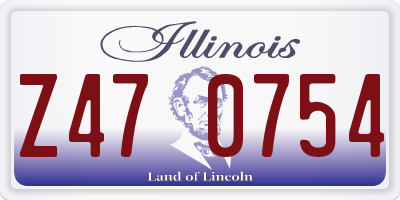 IL license plate Z470754