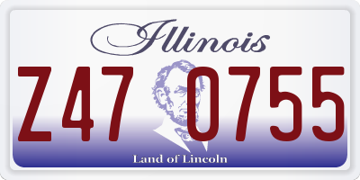 IL license plate Z470755