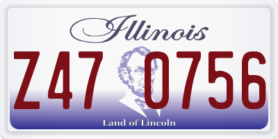 IL license plate Z470756
