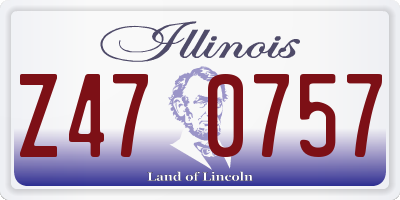 IL license plate Z470757