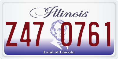 IL license plate Z470761