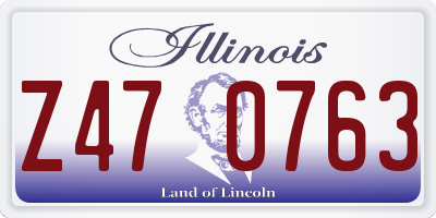 IL license plate Z470763