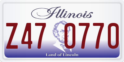 IL license plate Z470770