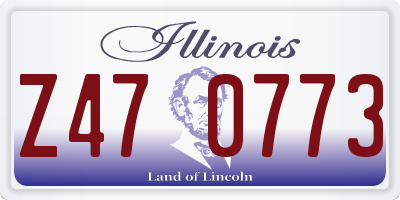 IL license plate Z470773