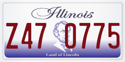 IL license plate Z470775