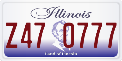 IL license plate Z470777