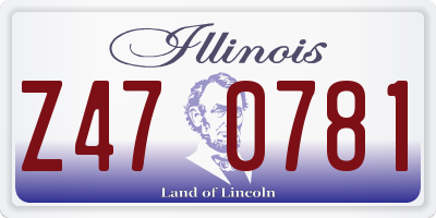 IL license plate Z470781
