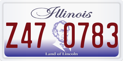 IL license plate Z470783