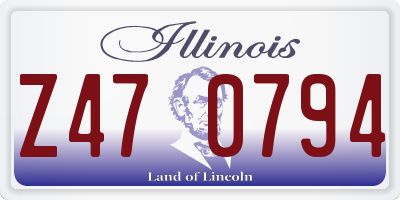 IL license plate Z470794