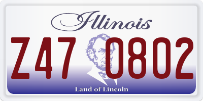 IL license plate Z470802