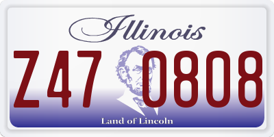 IL license plate Z470808