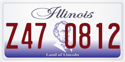IL license plate Z470812