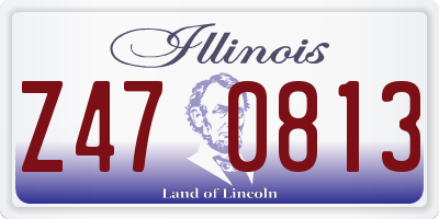IL license plate Z470813