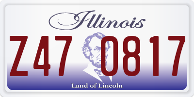 IL license plate Z470817