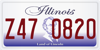 IL license plate Z470820