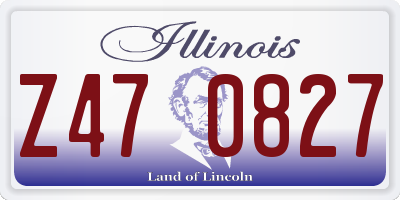 IL license plate Z470827