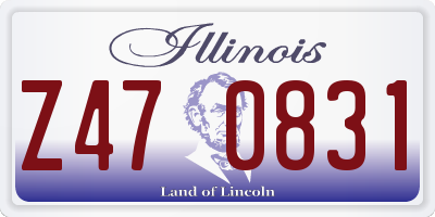 IL license plate Z470831