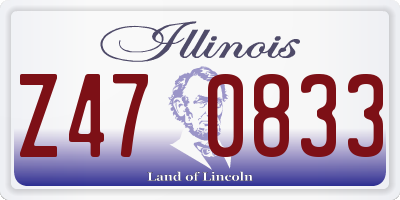 IL license plate Z470833