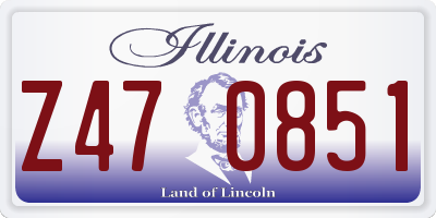 IL license plate Z470851