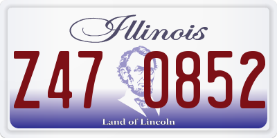 IL license plate Z470852