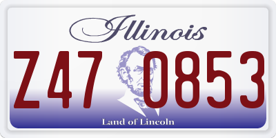 IL license plate Z470853