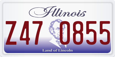 IL license plate Z470855