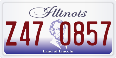 IL license plate Z470857