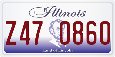 IL license plate Z470860