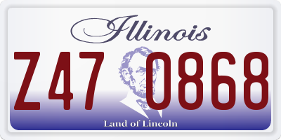 IL license plate Z470868