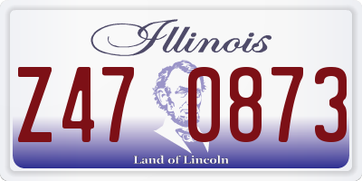 IL license plate Z470873