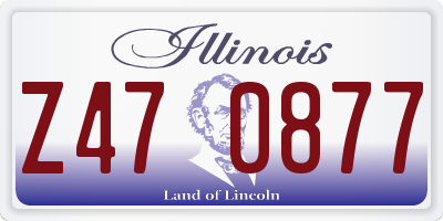 IL license plate Z470877