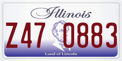 IL license plate Z470883