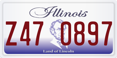IL license plate Z470897